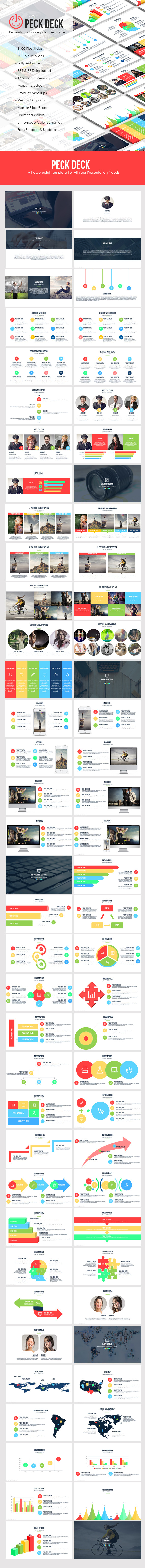 Peck Deck Presentation Template - Business PowerPoint Templates
