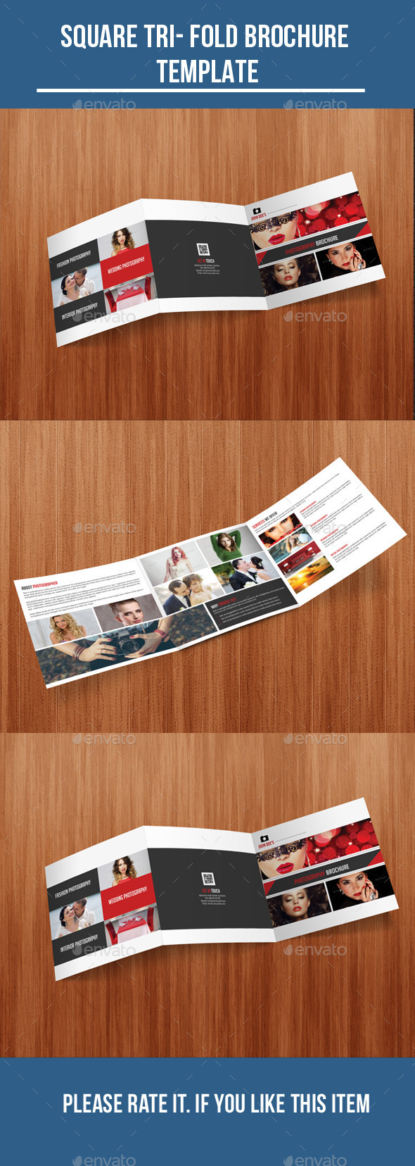 Square Tri- fold Photography Brochure - Corporate Brochures