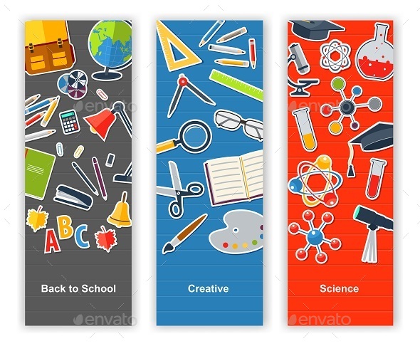 Back To School Set Of Banners Back To School Set Of Banners