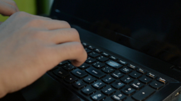 Keyboard Typing Hands on Laptop Keyboard Typing Hands on Laptop