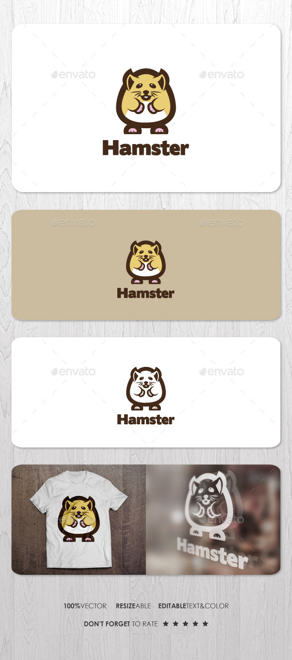 Hamster Logo - Animals Logo Templates