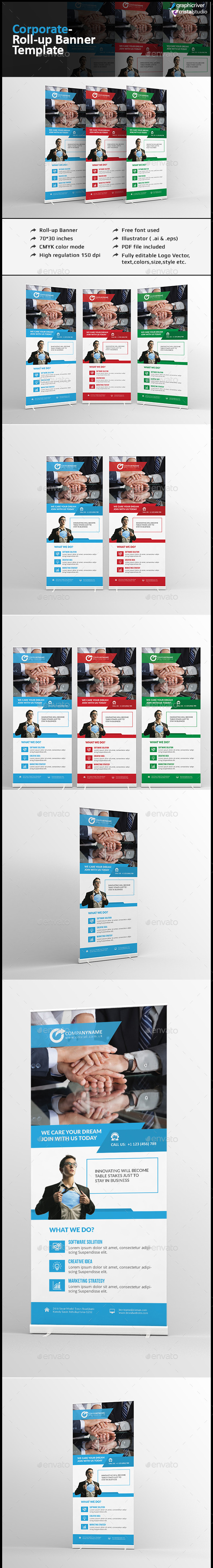 Corporate Roll-up Banner - Signage Print Templates