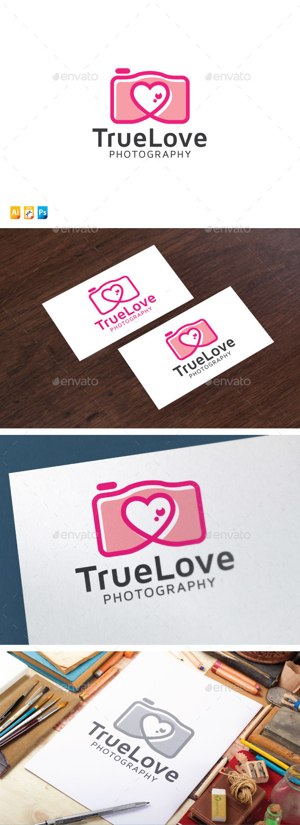 Love Photography Logo - Objects Logo Templates
