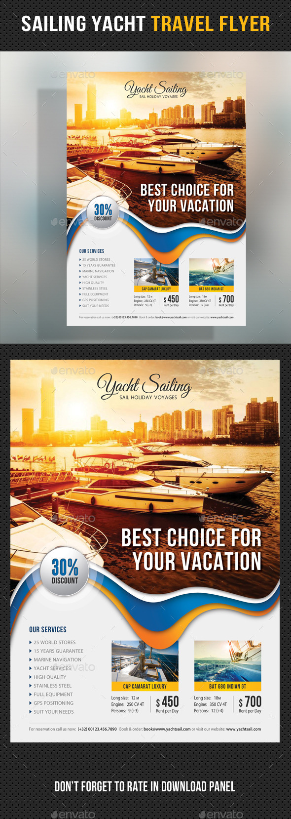Sailing Yacht Travel Flyer 08 - Corporate Flyers