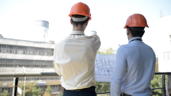 Engineer Pointing Toward Location Engineer Pointing Toward Location
