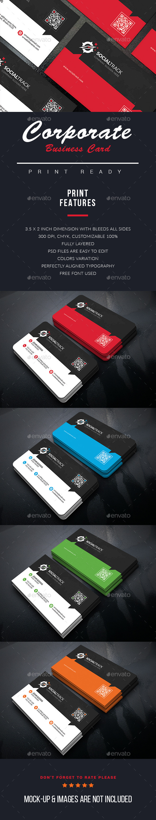 Social Corporate Business Cards Social Corporate Business Cards