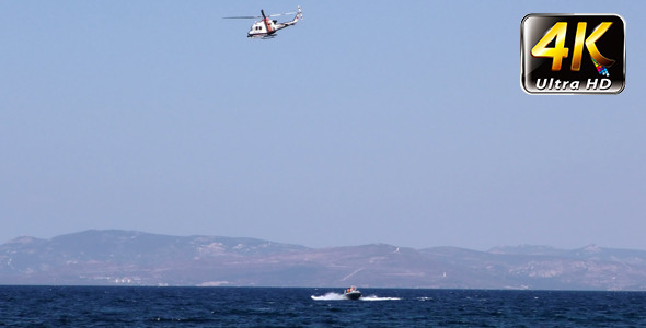 Helicopter and the Boat in Sea 2 Helicopter and the Boat in Sea 2