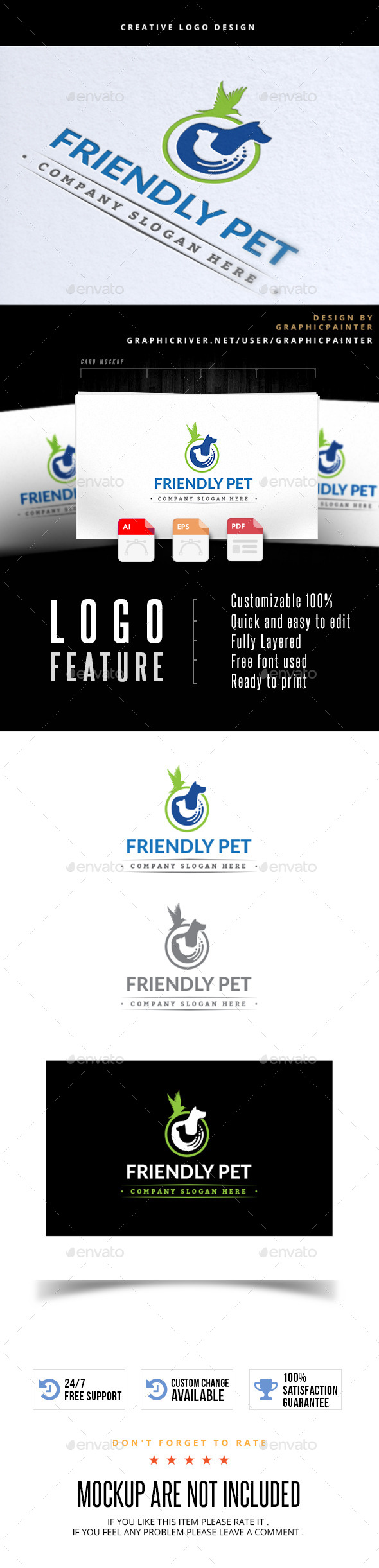 Friendly Pet - Animals Logo Templates