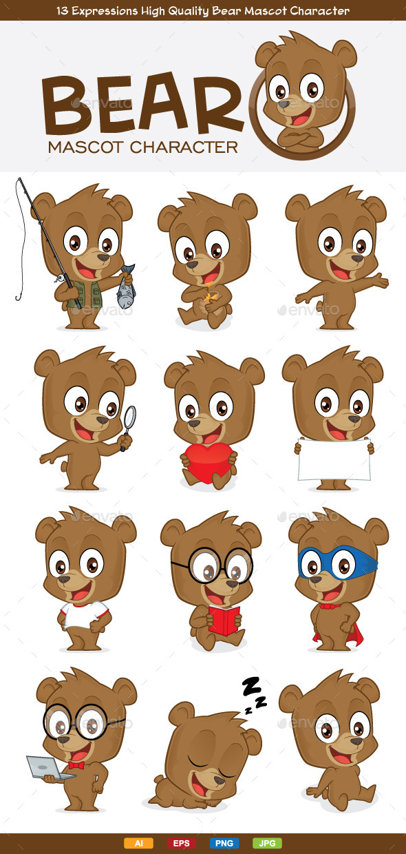Bear Mascot Character Bear Mascot Character