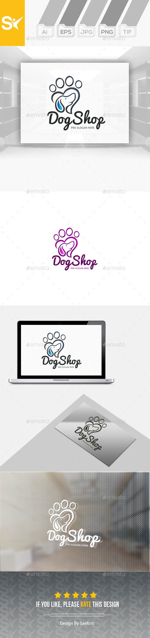 Dog Shop Logo - Animals Logo Templates