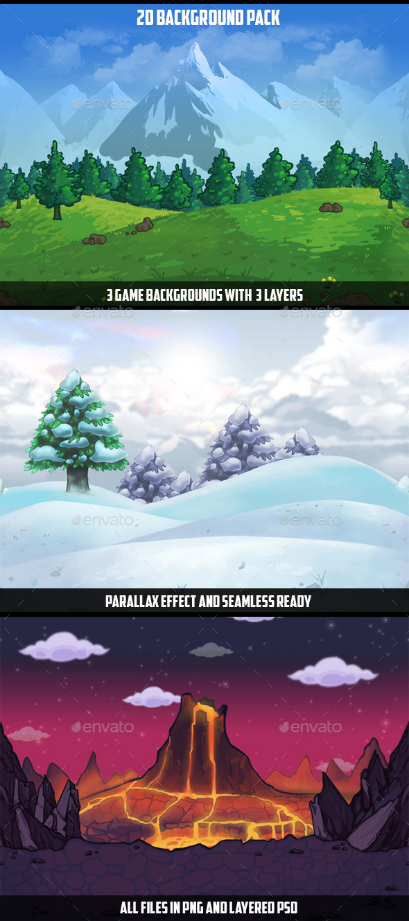 Backgrounds Game Pack 2 - Backgrounds Game Assets