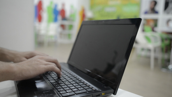Typing on Laptop Typing on Laptop