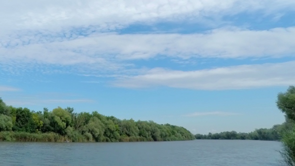 White Fluffy Clouds over the River White Fluffy Clouds over the River