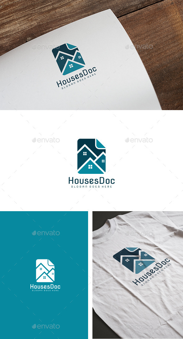 Real Estate Doc Logo - Buildings Logo Templates