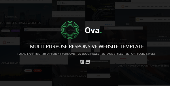 Ova - Multipurpose HTML5 Responsive Site Template