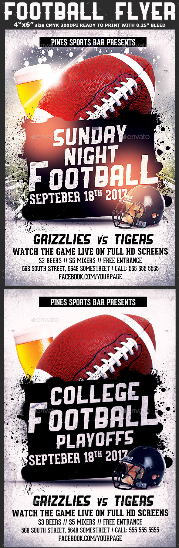 american football game flyer template by hotpin graphicriver super bowl flyers templates