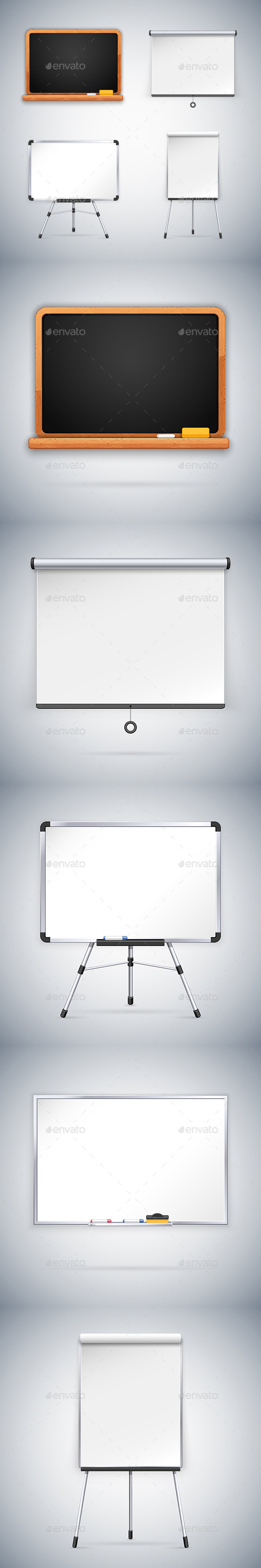 Set of Boards for Presentation - Man-made Objects Objects