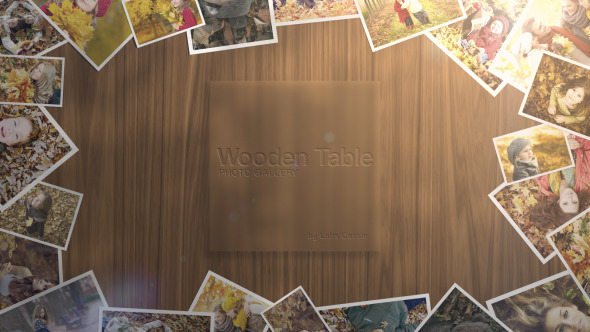 Wooden Table Photo - VideoHive 12620277
