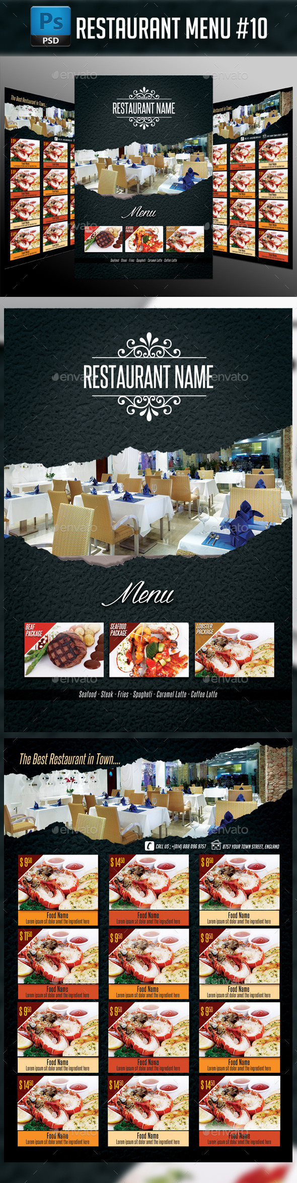 Restaurant Menu #10 - Food Menus Print Templates