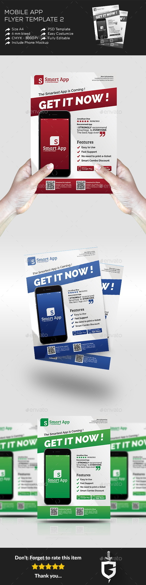 Mobile App Flyer Template 2 - Commerce Flyers
