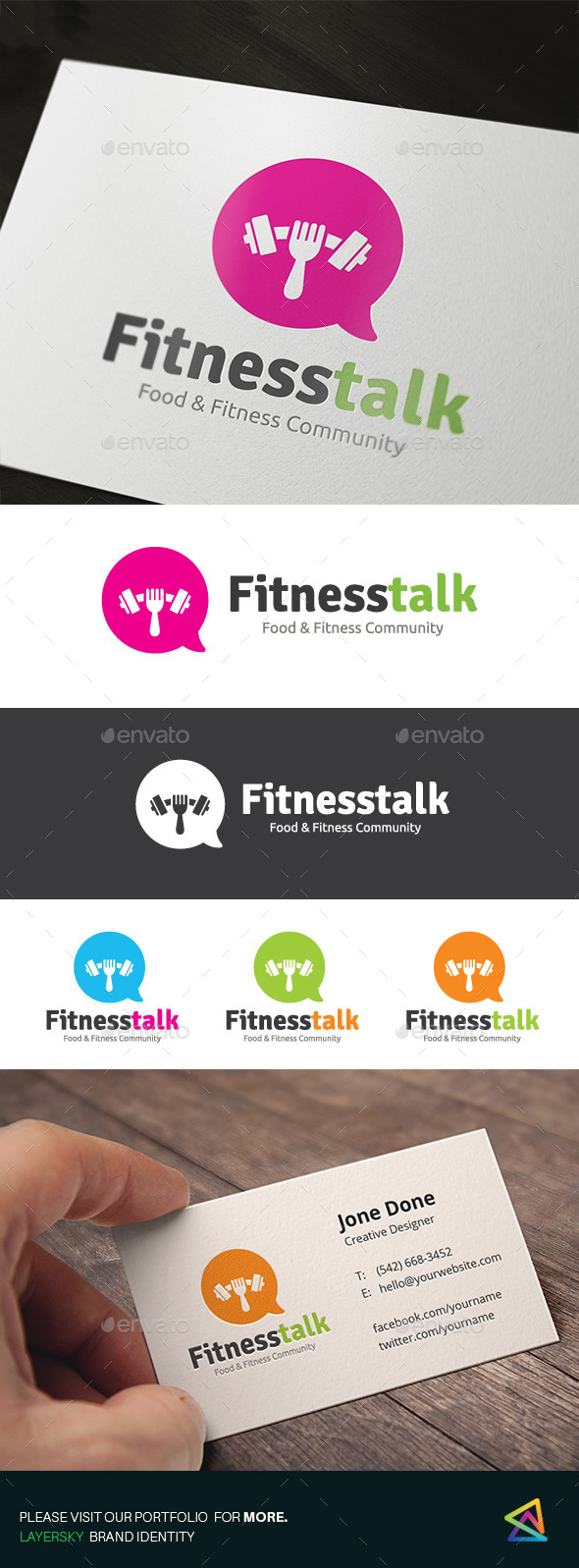 Fitness Talk - Objects Logo Templates