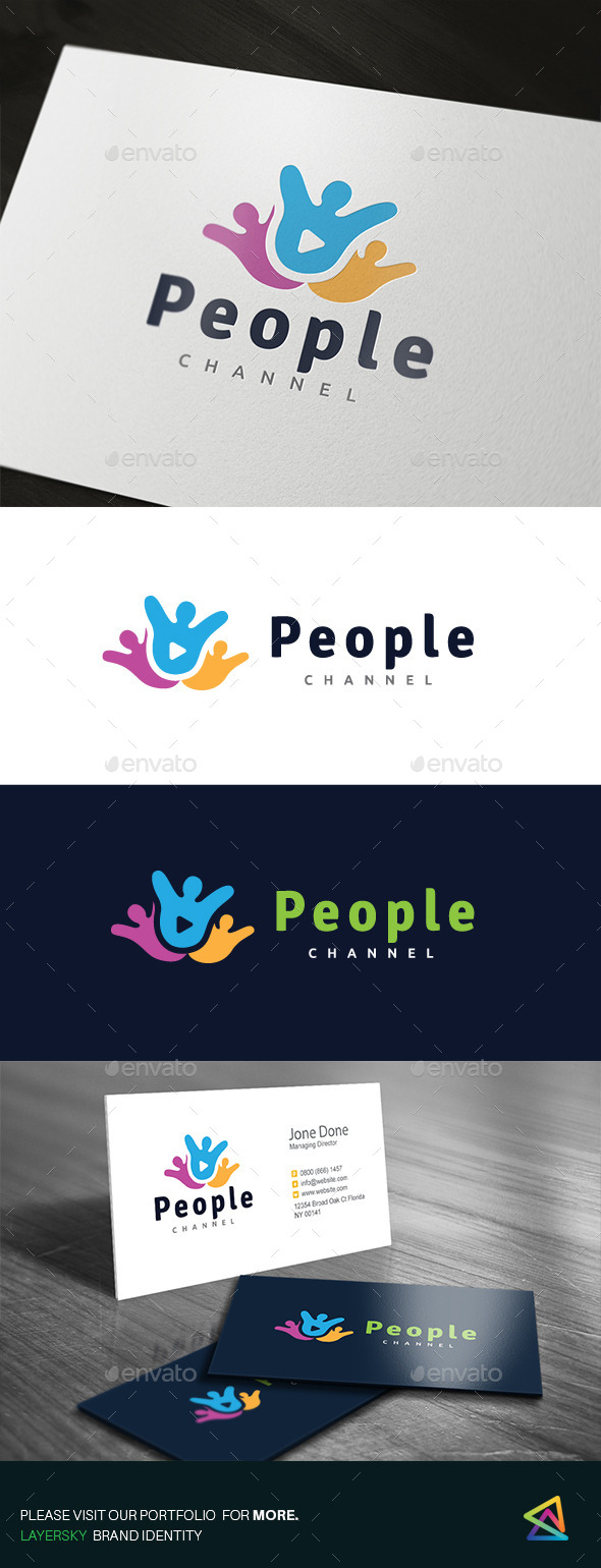 People Channel - Humans Logo Templates