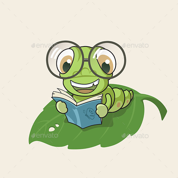 Cartoon Bookworm Cartoon Bookworm