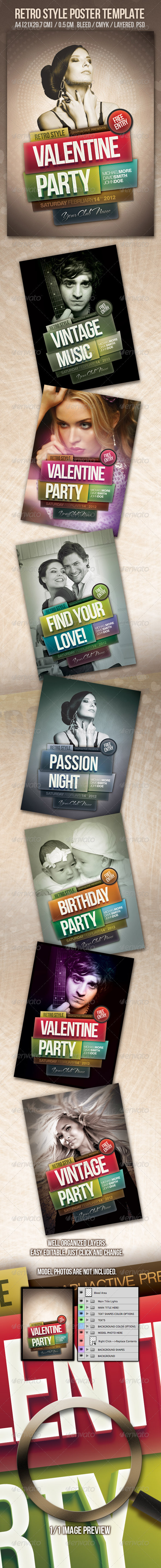 Vintage Style Poster Design Template
