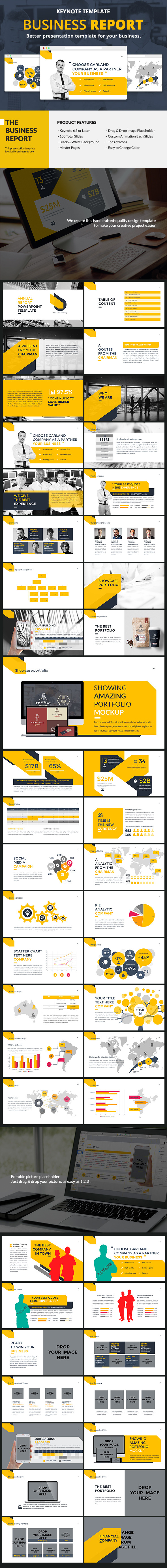 Business Report Keynote - Business Keynote Templates
