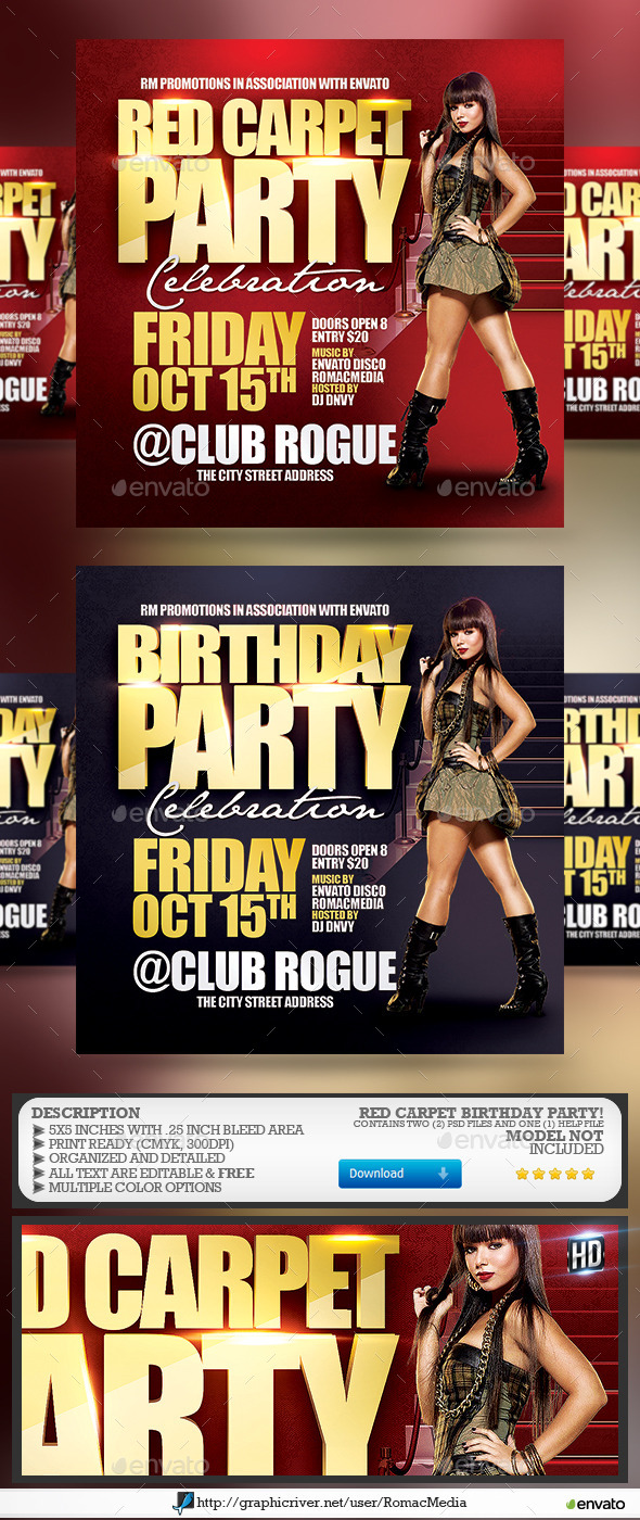 Red Carpet Birthday Party - Clubs & Parties Events