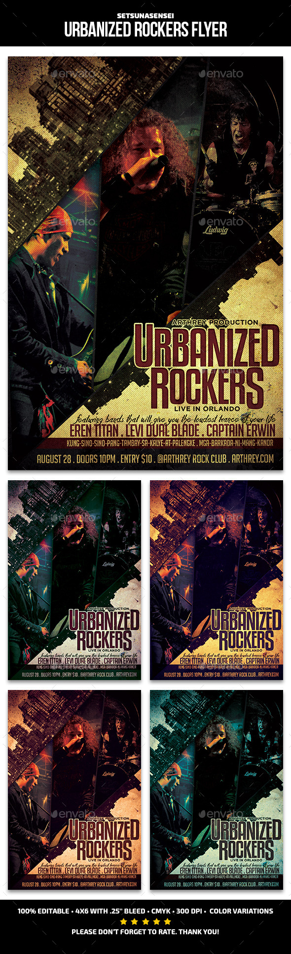 Urbanized Rockers Flyer - Concerts Events