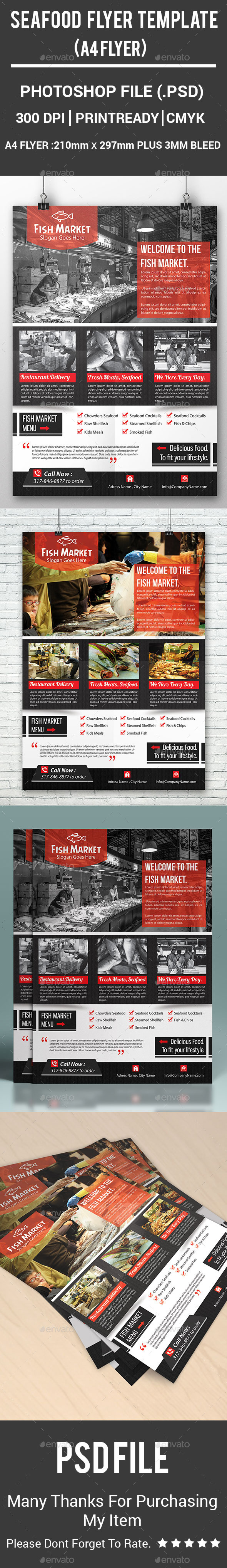 Seafood Flyer Template - Corporate Flyers