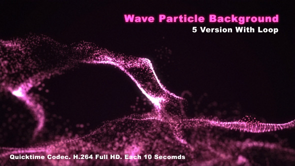 Wave Particle Background Fuchsia