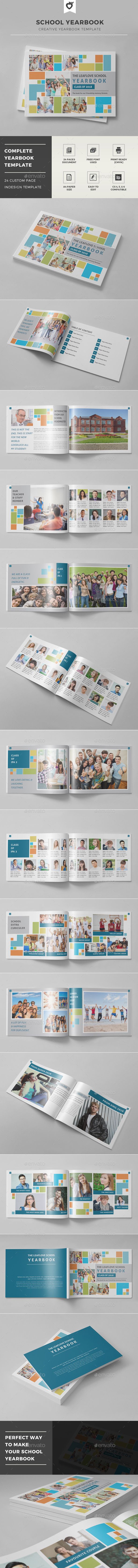 School Yearbook - Photo Albums Print Templates