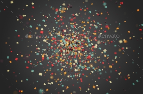 Abstract Rendering Of Colored Chaotic Particles Abstract Rendering Of Colored Chaotic Particles