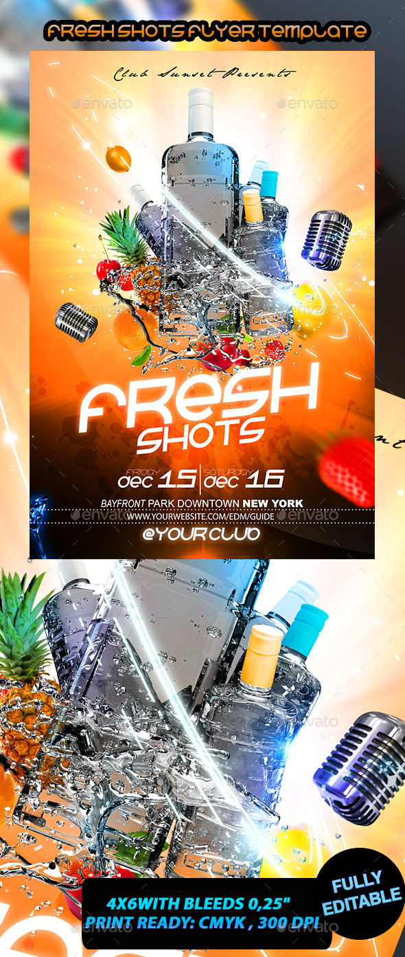 Fresh Shots Flyer Template - Events Flyers