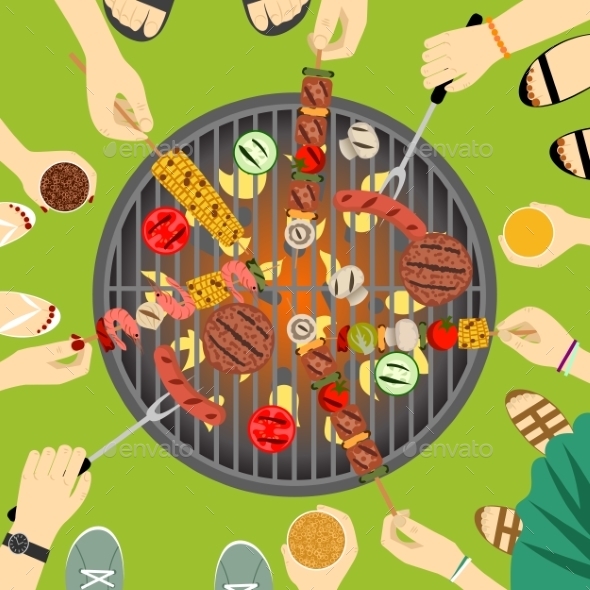 Barbeque Party - People Characters