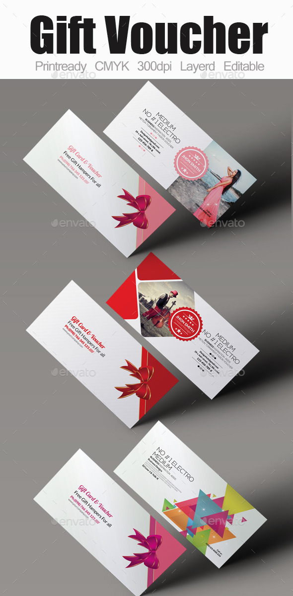 Multi Use Gift Voucher Bundle - Cards & Invites Print Templates