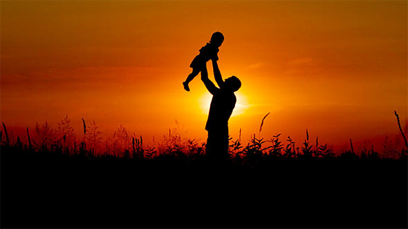 Fatherhood at Sunset Fatherhood at Sunset