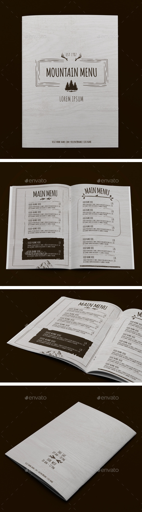 Mountain Menu Mountain Menu