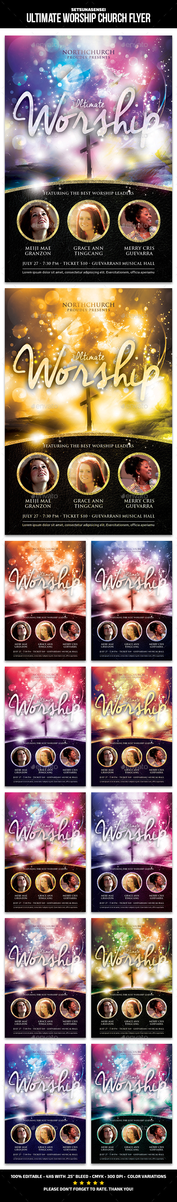 Ultimate Worship Church Flyer - Church Flyers