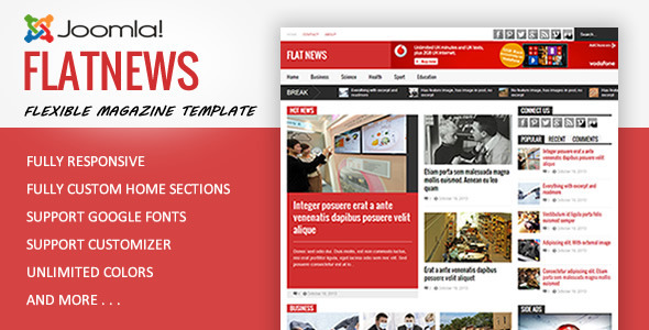 FlatNews Magazine Joomla Template FlatNews Magazine Joomla Template