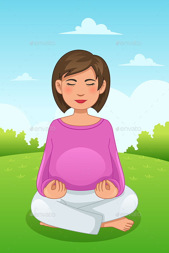 Pregnant Woman Doing Yoga - Sports/Activity Conceptual