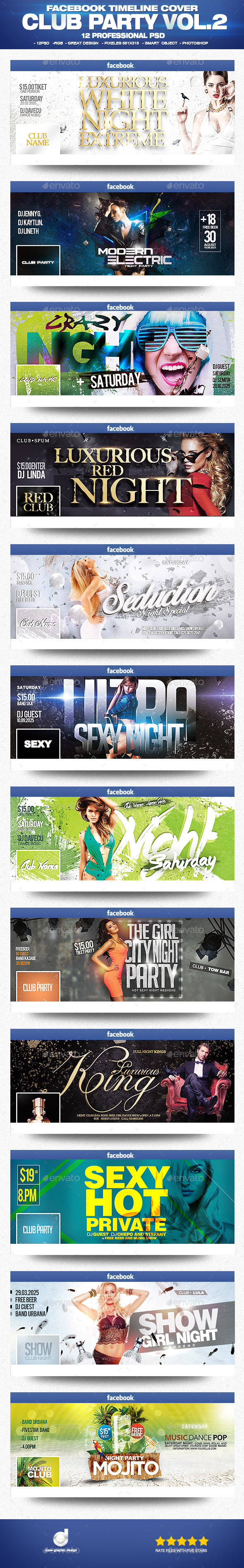 Facebook Timeline Cover Package Club Party Vol.2 - Facebook Timeline Covers Social Media