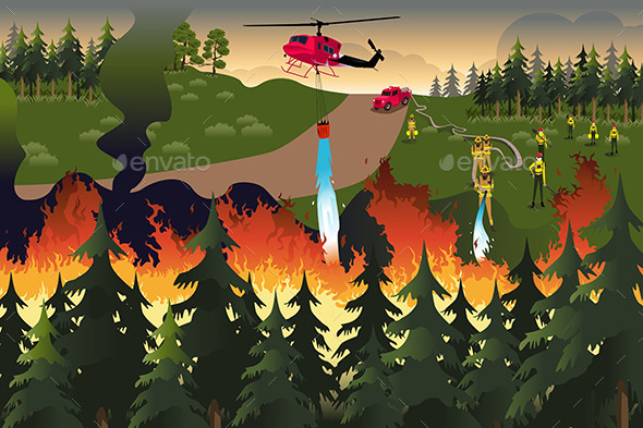 Forest Firefighters - People Characters