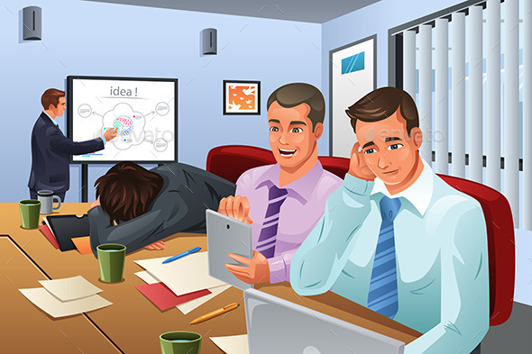 Boring Business Meeting - Business Conceptual