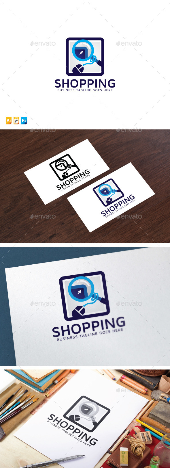 Shopping Search Logo - Objects Logo Templates