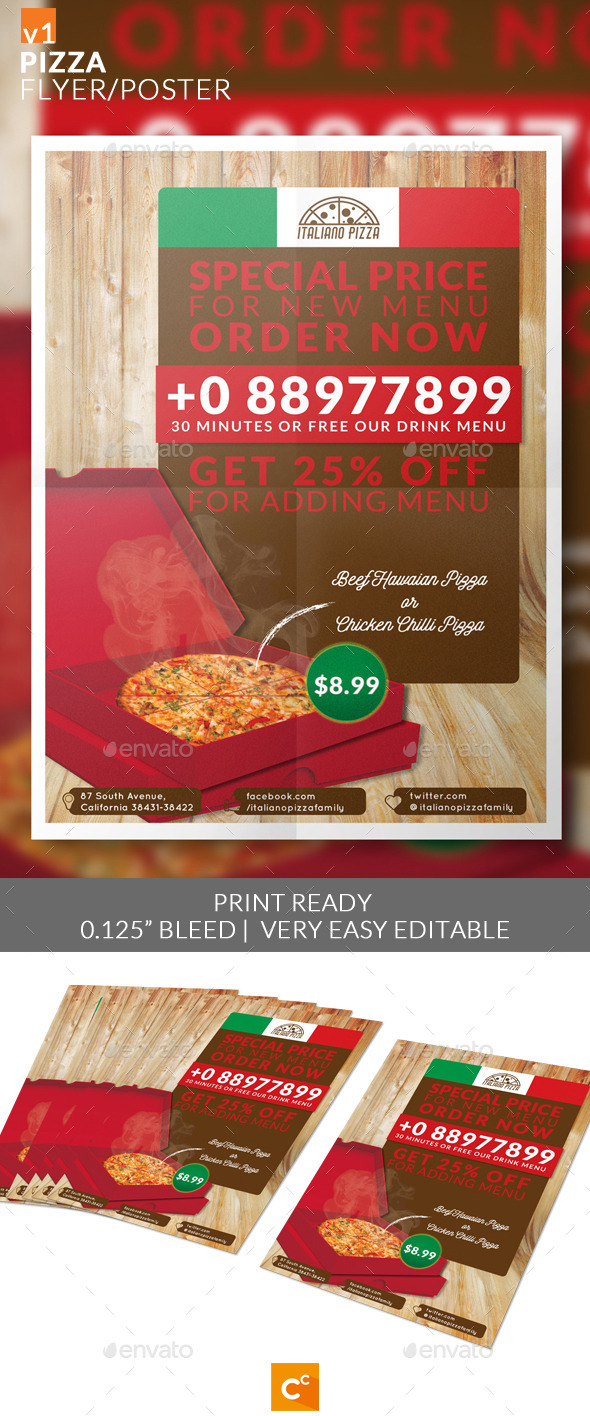 Pizza Flyer Poster Pizza Flyer Poster