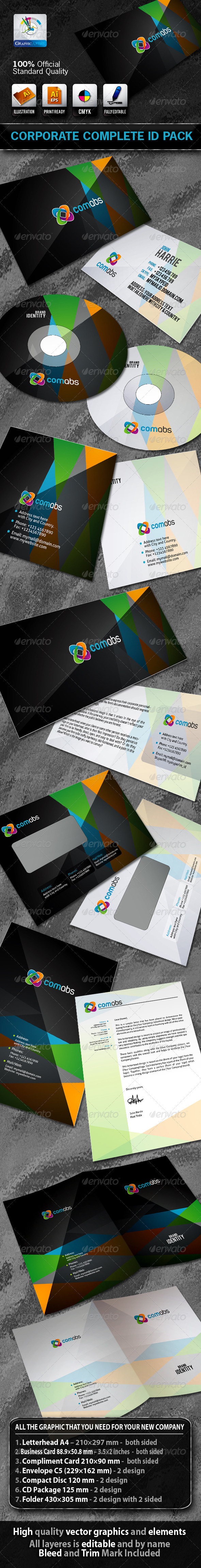 ComAbs Business Corporate ID Pack + Logo - Stationery Print Templates