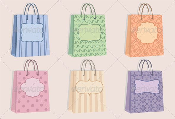Shopping Bags With Labels - Commercial / Shopping Conceptual